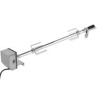 vidaXL BBQ Rotisserie Spit with Professional Motor Steel 1200 mm