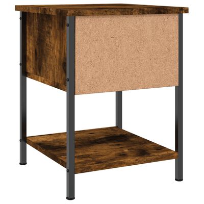 vidaXL Bedside Table Smoked Oak 34x35.5x45 cm Engineered Wood