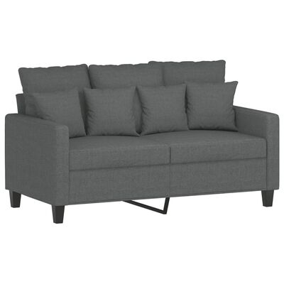 vidaXL 2-Seater Sofa Dark Grey 120 cm Fabric