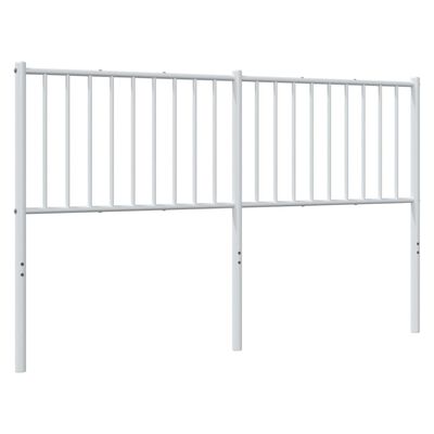 vidaXL Metal Headboard White 150 cm