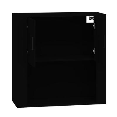 vidaXL Wall Cabinet Black 80x33x80 cm Engineered Wood