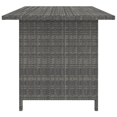 vidaXL 10 Piece Garden Lounge Set with Cushions Poly Rattan Grey