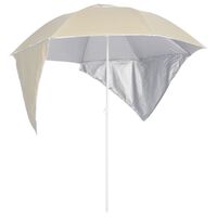 vidaXL Beach Parasol with Side Walls Sand 215 cm