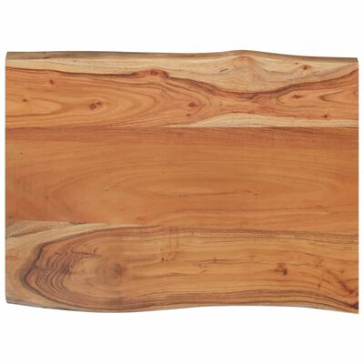 vidaXL Table Top 80x60x2.5 cm Rectangular Solid Wood Acacia Live Edge