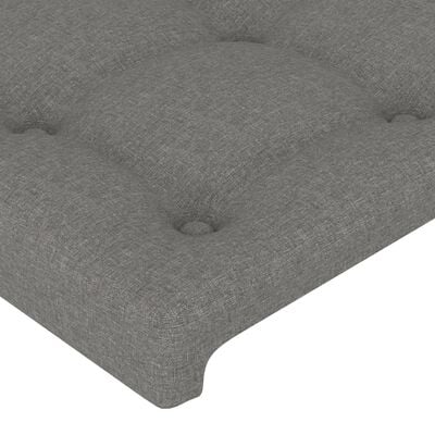 vidaXL Headboard with Ears Dark Grey 147x23x118/128 cm Fabric