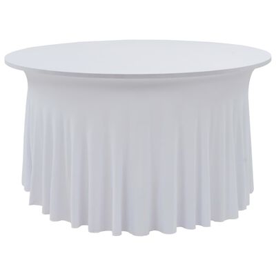 vidaXL 2 pcs Stretch Table Covers with Skirt 180x74 cm White