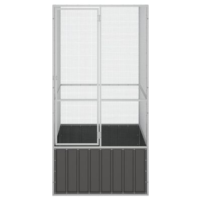 vidaXL Bird Cage Anthracite 111x107x211.5 cm Galvanised Steel