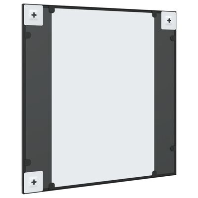 vidaXL Wall Mirror Black 60x60 cm Square Iron