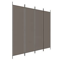 vidaXL 4-Panel Room Divider Anthracite 698x180 cm Fabric