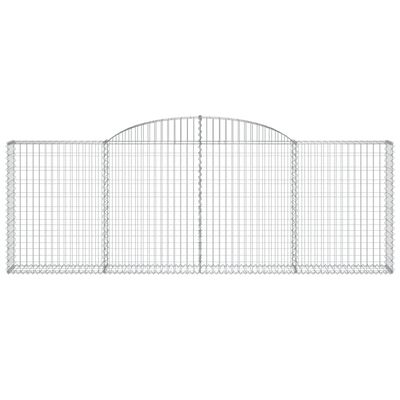 vidaXL Arched Gabion Baskets 6 pcs 300x30x100/120 cm Galvanised Iron