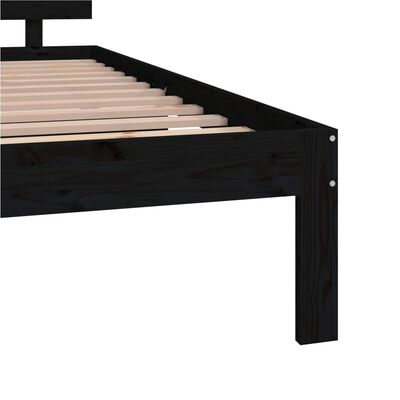 vidaXL Bed Frame without Mattress Black 135x190 cm Double