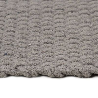 vidaXL Rug Rectangular Grey 160x230 cm Cotton