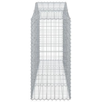 vidaXL Arched Gabion Baskets 14 pcs 200x50x120/140 cm Galvanised Iron