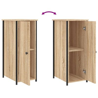 vidaXL Bedside Cabinets 2 pcs Sonoma Oak 32x42x80 cm Engineered Wood