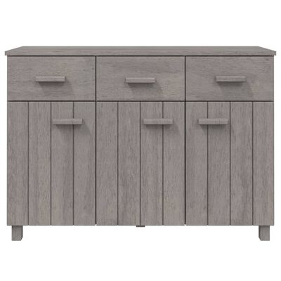 vidaXL Sideboard HAMAR Light Grey 113x40x80 cm Solid Wood Pine