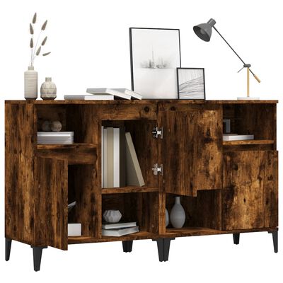 vidaXL Sideboards 2 pcs Smoked Oak 60x35x70 cm Engineered Wood