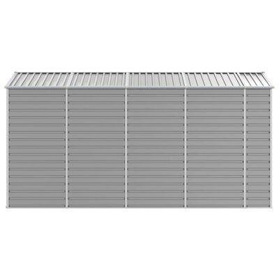 vidaXL Garden Shed Light Grey 191x385x198 cm Galvanised Steel