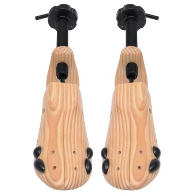 vidaXL Shoe Trees 2 Pairs Size 36-40 Solid Pine Wood