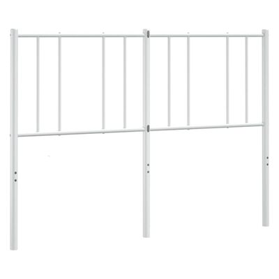 vidaXL Metal Headboard White 150 cm