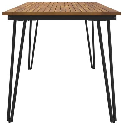 vidaXL Garden Table with Hairpin Legs 140x80x75 cm Solid Wood Acacia