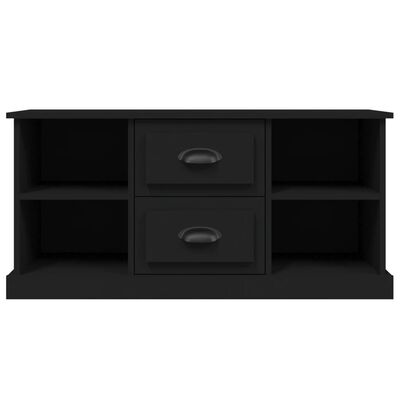 vidaXL TV Cabinet Black 99.5x35.5x48 cm Engineered Wood