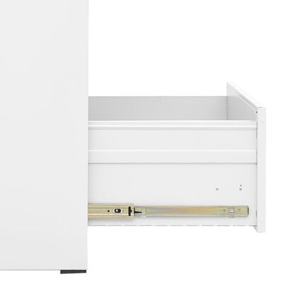 vidaXL Filing Cabinet White 46x62x102.5 cm Steel