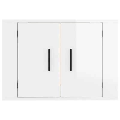 vidaXL Wall Mounted TV Cabinet High Gloss White 57x34.5x40 cm