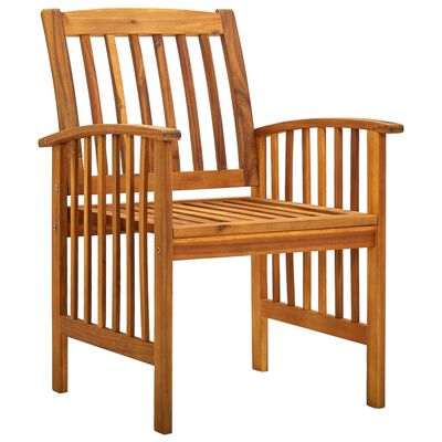 vidaXL Garden Dining Chairs 4 pcs with Cushions Solid Wood Acacia