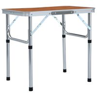 vidaXL Folding Camping Table Aluminium 60x45 cm