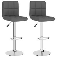 vidaXL Bar Stools 2 pcs Dark Grey Fabric