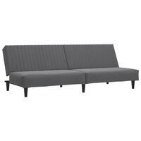 vidaXL 2-Seater Sofa Bed Dark Grey Velvet