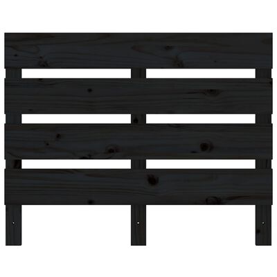 vidaXL Headboard Black 100x3x80 cm Solid Wood Pine