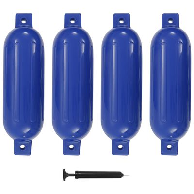 vidaXL Boat Fenders 4 pcs Blue 51x14 cm PVC