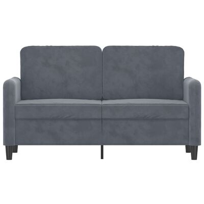 vidaXL 2-Seater Sofa Dark Grey 120 cm Velvet