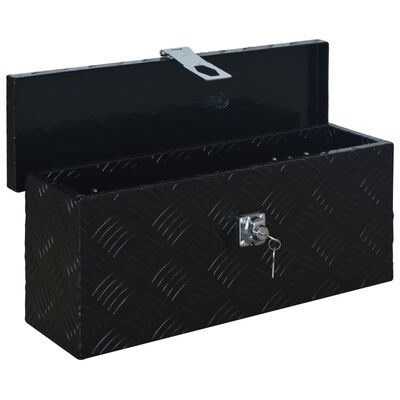 vidaXL Aluminium Box 485x140x200 mm Black