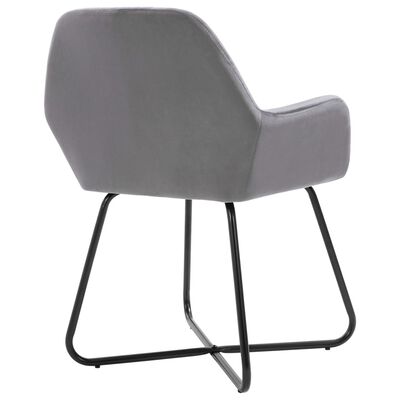 vidaXL Dining Chairs 6 pcs Grey Velvet