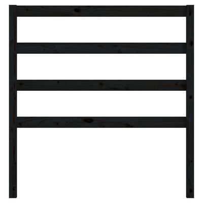 vidaXL Bed Headboard Black 96x4x100 cm Solid Wood Pine