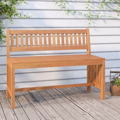 vidaXL Garden Bench 110 cm Solid Wood Eucalyptus