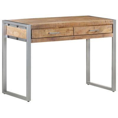 vidaXL Desk 108x50x75 cm Rough Mango Wood