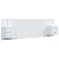 vidaXL Bed Headboard with Cabinets White Engineered Wood