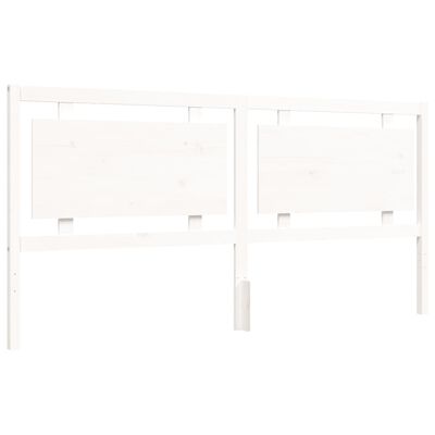 vidaXL Bed Frame without Mattress White Solid Wood Pine