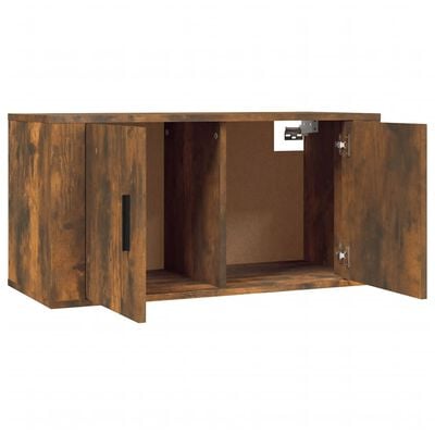 vidaXL Wall-mounted TV Cabinets 2 pcs Smoked Oak 80x34.5x40 cm