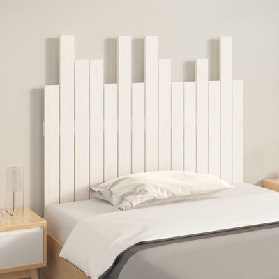 vidaXL Wall Headboard White 95.5x3x80 cm Solid Wood Pine