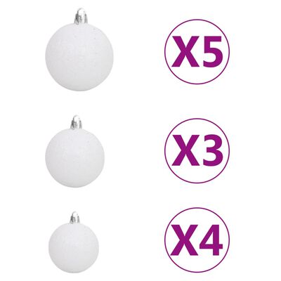 vidaXL Artificial Pre-lit Christmas Tree with Ball Set Green 120 cm