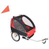 vidaXL Bike Trailer Red and Black 30 kg