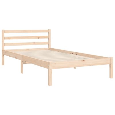 vidaXL Bed Frame without Mattress Single Solid Wood Pine