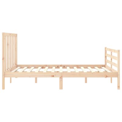 vidaXL Bed Frame without Mattress King Size Solid Wood Pine