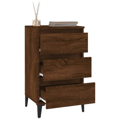 vidaXL Bedside Cabinet Brown Oak 40x35x70 cm Engineered Wood