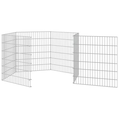 vidaXL Free Range Animal Enclosure 6-Panel 54x60 cm Galvanised Iron