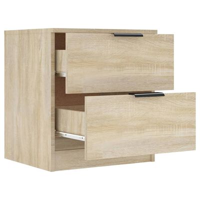 vidaXL Bedside Cabinets 2 pcs Sonoma Oak Engineered Wood